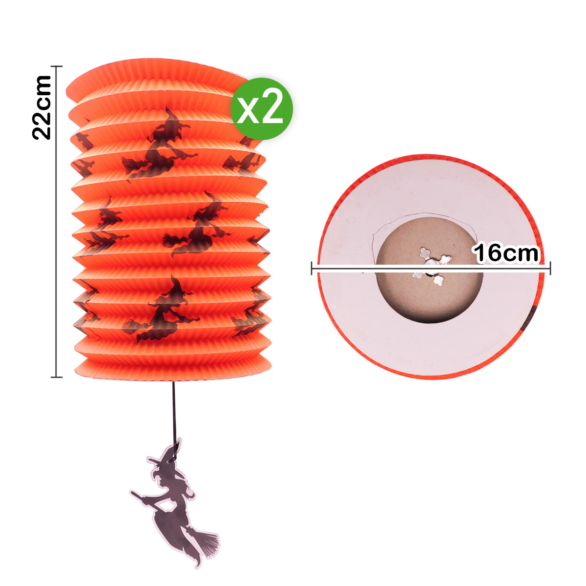 Miniatura 4 de Faroles De Papel X2 Bruja FARX2